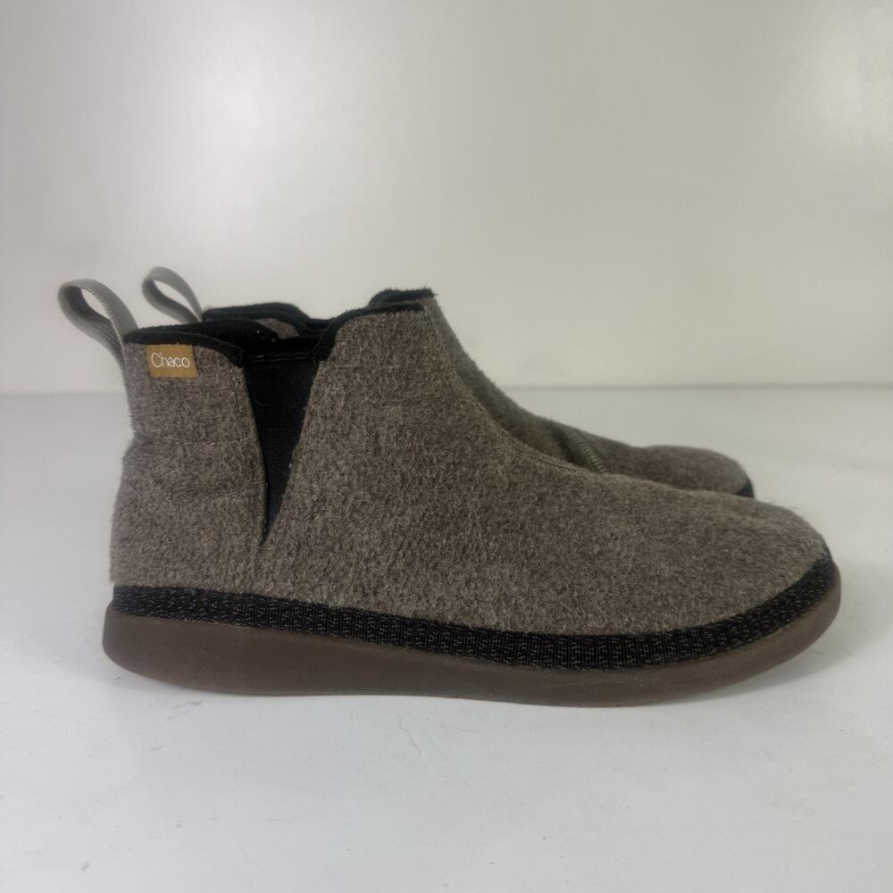 Chaco Revel Chelsea Gray Felt Fleece Lined Slip On Ankle Boots Womens 9 - Picture 2 of 9